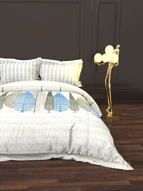 The White Moss DC London Double Bed 100% Cotton bedsheet with 2 pillow covers